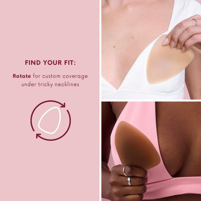 Sticky CAKES Triangles - the First-Ever Sticky Not Icky Triangle Nipple Covers Designed for Deep Vees and Swim