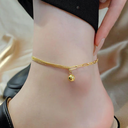 Dainty Double Layer Chain Anklets - Tarnish-Free Beach Jewelry