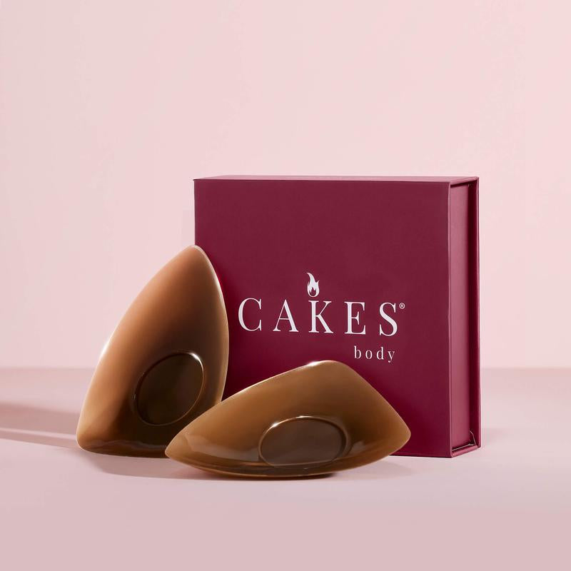 Sticky CAKES Triangles - the First-Ever Sticky Not Icky Triangle Nipple Covers Designed for Deep Vees and Swim