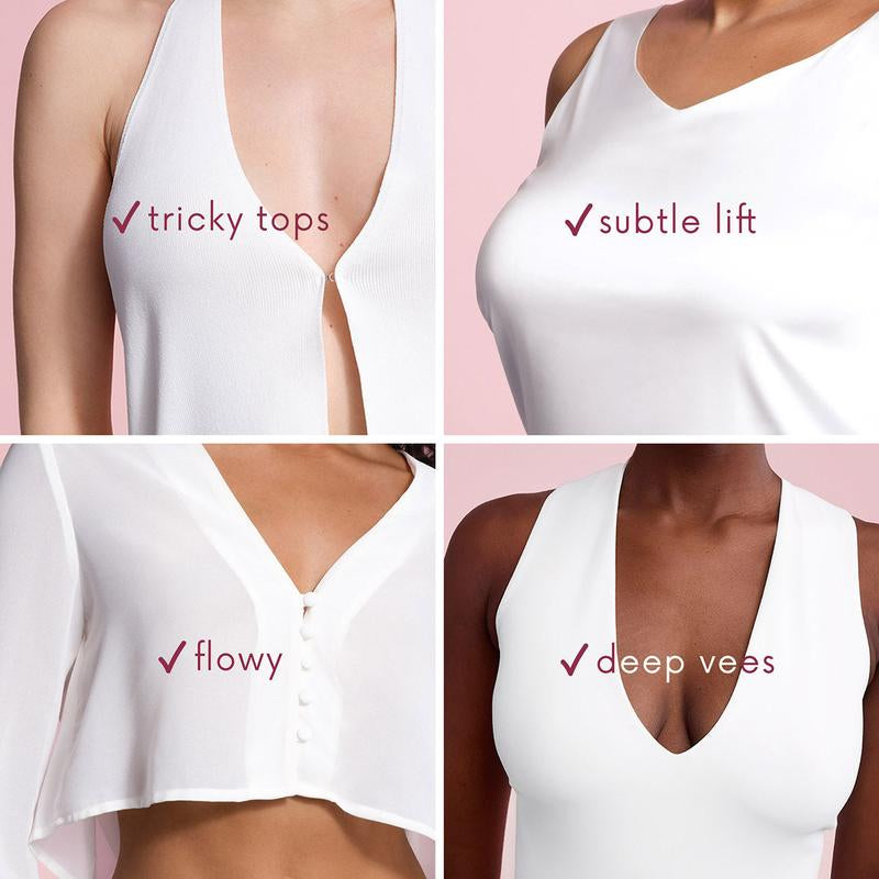 Sticky CAKES Triangles - the First-Ever Sticky Not Icky Triangle Nipple Covers Designed for Deep Vees and Swim