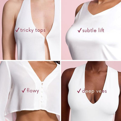 Sticky CAKES Triangles - the First-Ever Sticky Not Icky Triangle Nipple Covers Designed for Deep Vees and Swim