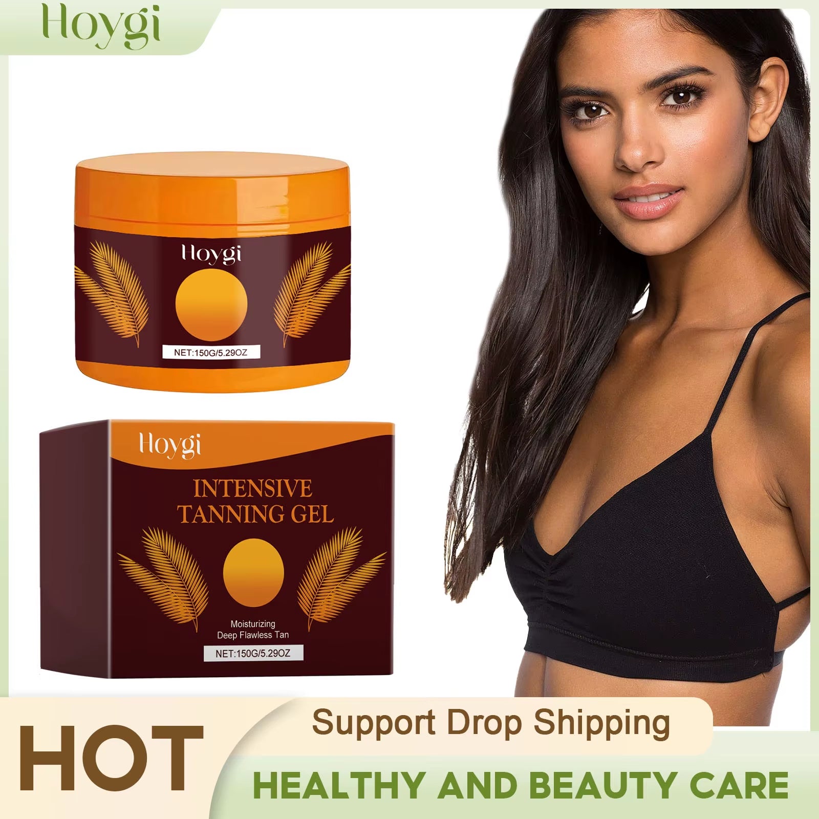 Tanning Cream Sunless Intensive Self Tanner Face Body Bronzer Moisturizing Hydrating Summer Sunbed Self Tanning Lotion 150G